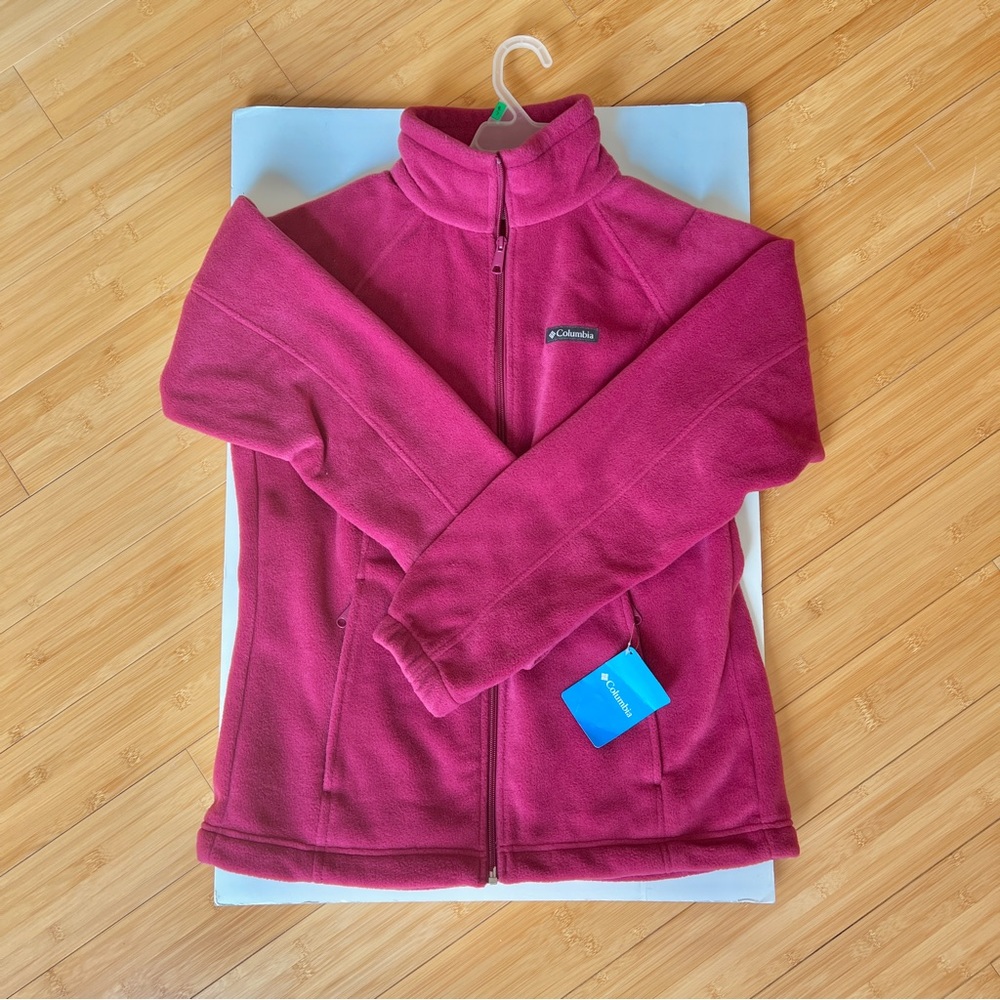 Columbia Benton Springs Fuchsia Pink Fleece Full Zip Jacket NWT